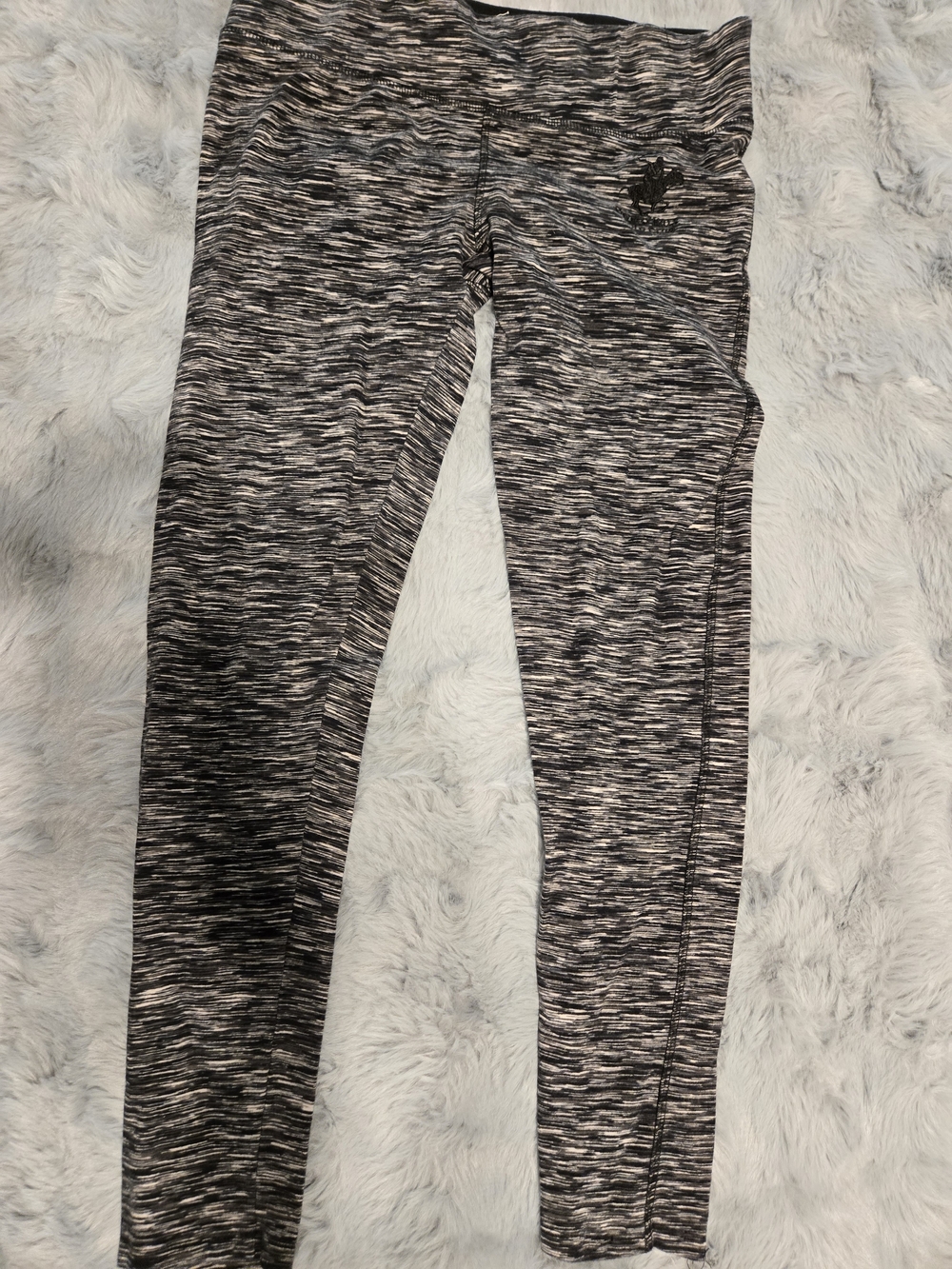 Beverly Hills Polo Club Space Dye Leggings Size L Cotton Spandex